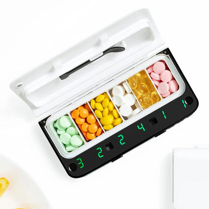 Smart Pill Organizer: 7-Alarm Medication Box